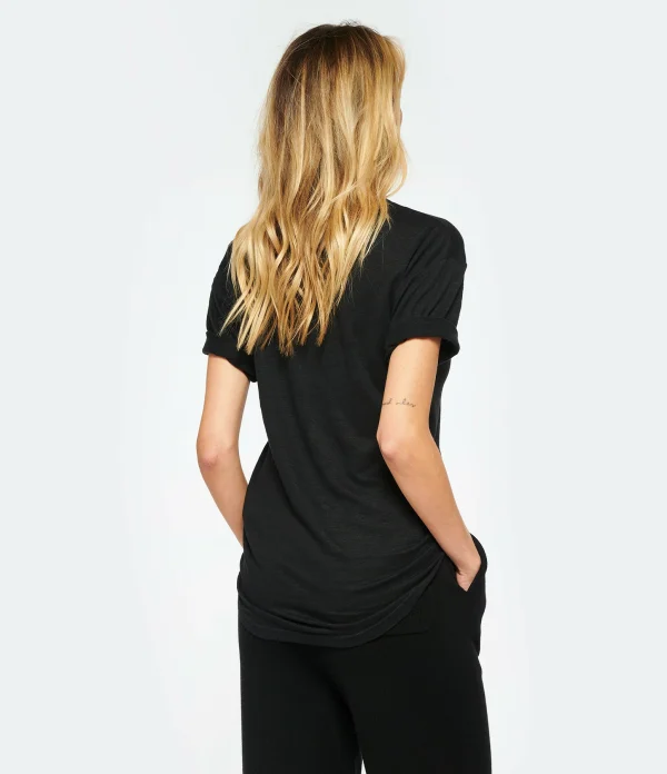 MARANT ÉTOILE Tee-shirt Koldi Lin Noir Argenté 6