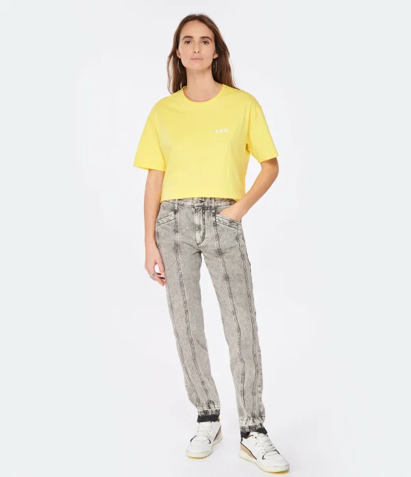 MARANT ÉTOILE Jean Sulanoa Coton Gris Clair 4