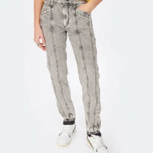 MARANT ÉTOILE Jean Sulanoa Coton Gris Clair 16