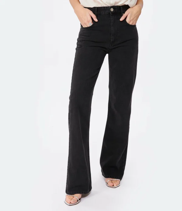 MARANT ÉTOILE Jean Belvira Coton Noir Délavé 4