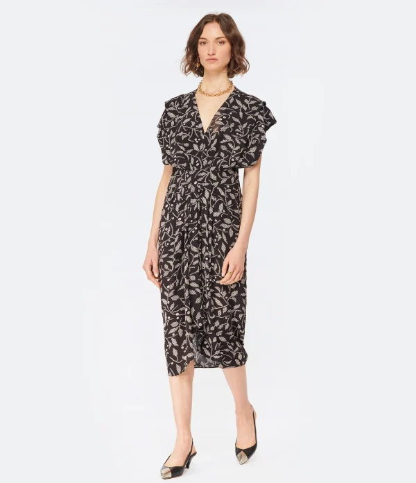 MARANT ÉTOILE Robe Mi-longue Almeya Noir 4