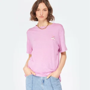 MARANT ÉTOILE Tee-shirt Zewel Lin Lilas 11