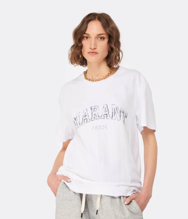 MARANT ÉTOILE Tee-shirt Honore Coton Blanc 4