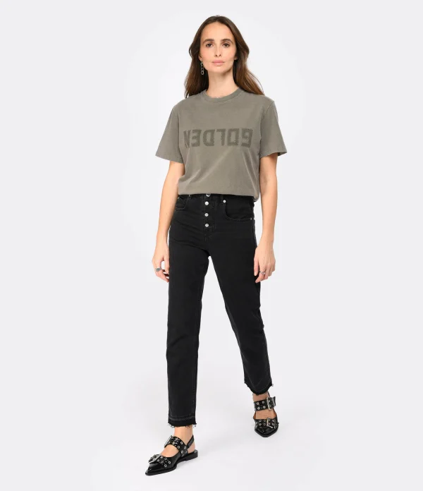 MARANT ÉTOILE Jean Belden Coton Noir Délavé 8