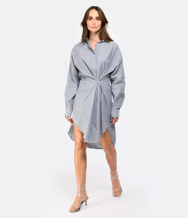 MARANT ÉTOILE Robe Seen Coton Bleu 5