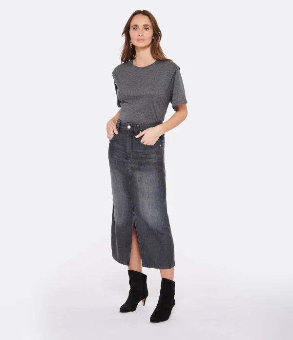 MARANT ÉTOILE Jupe Longue Tilauria Gris 4