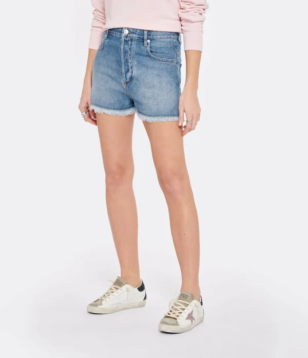 MARANT ÉTOILE Short Lesia Coton Bleu Clair 5