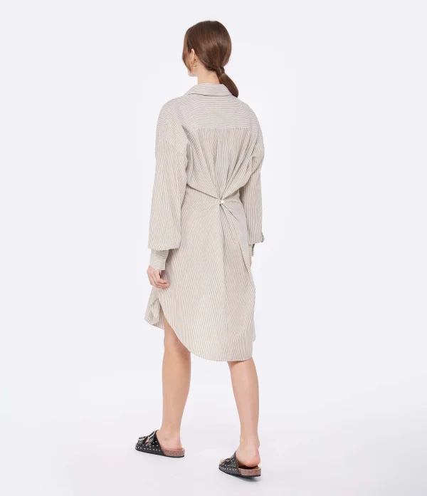 MARANT ÉTOILE Robe Seen Coton Ocre 5