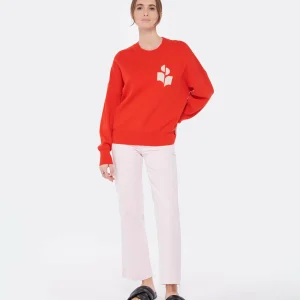 MARANT ÉTOILE Pull Atlee Coton Rouge Vermillon 13