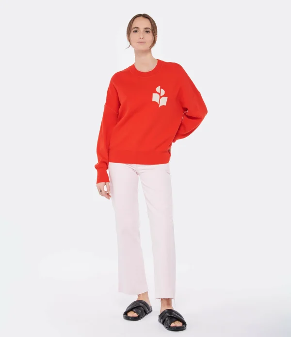 MARANT ÉTOILE Pull Atlee Coton Rouge Vermillon 5