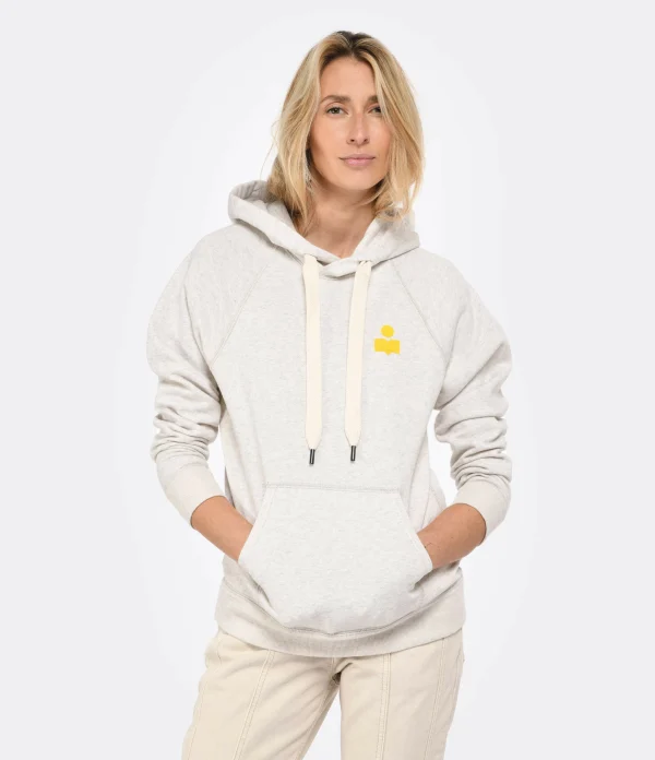 MARANT ÉTOILE Sweatshirt Malibu Coton Écru Jaune 4