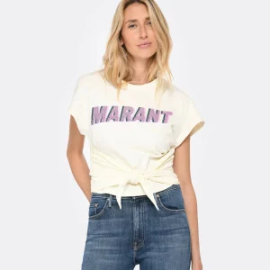 MARANT ÉTOILE Tee-shirt Zodya Coton Vanille 11