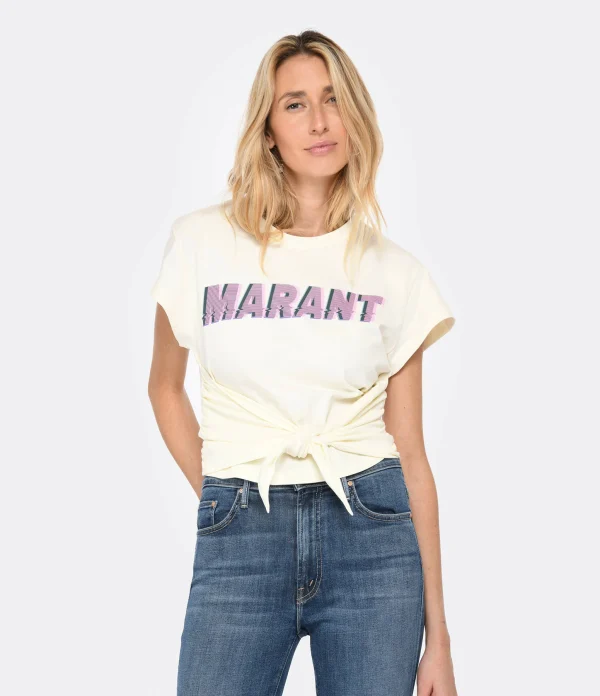 MARANT ÉTOILE Tee-shirt Zodya Coton Vanille 4