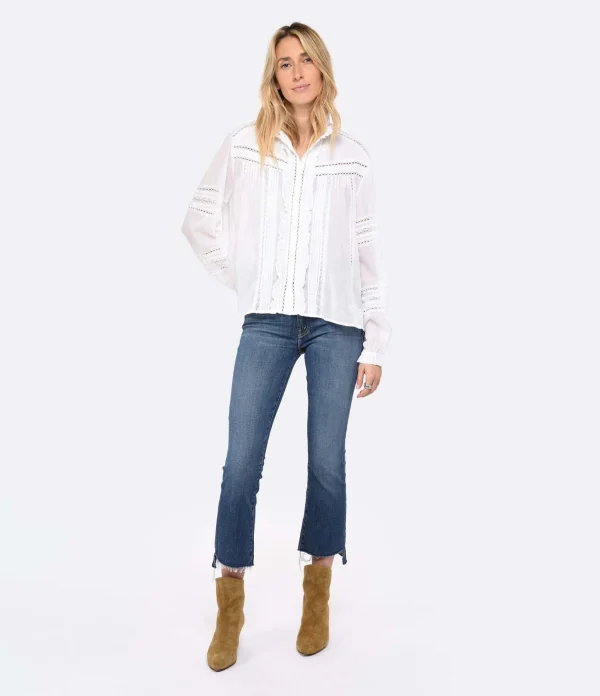 MARANT ÉTOILE Top Metina Blanc 6