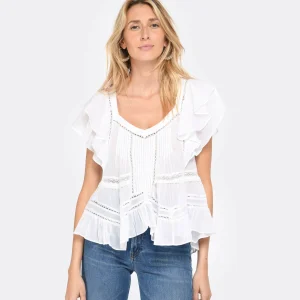 MARANT ÉTOILE Top Madrana Coton Blanc 10