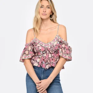 MARANT ÉTOILE Top Garuva Coton Rose 11