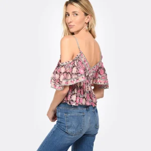 MARANT ÉTOILE Top Garuva Coton Rose 13