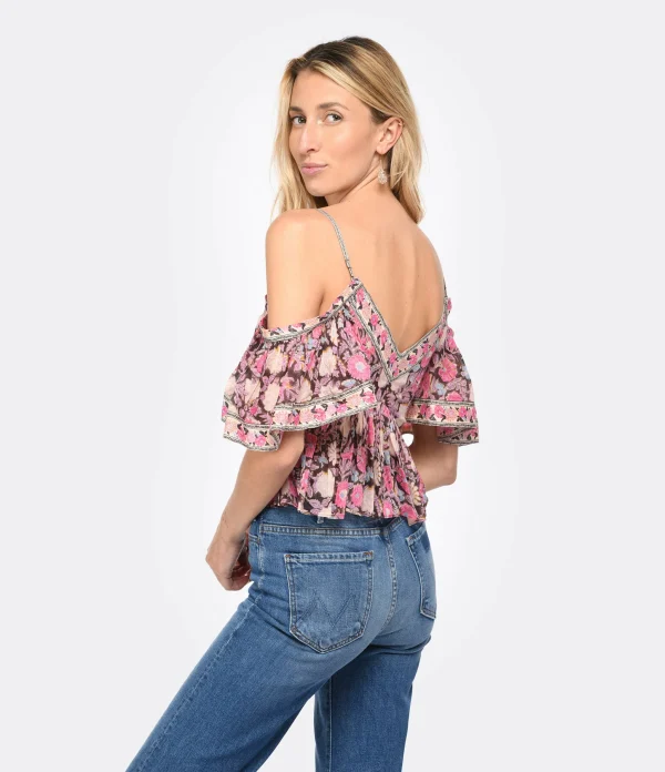 MARANT ÉTOILE Top Garuva Coton Rose 5