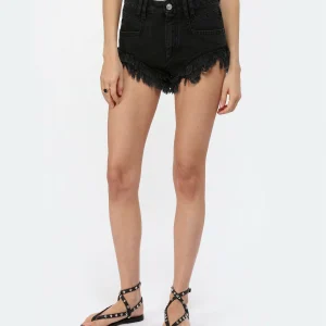 MARANT ÉTOILE Short Eneidao Coton Noir Délavé 13