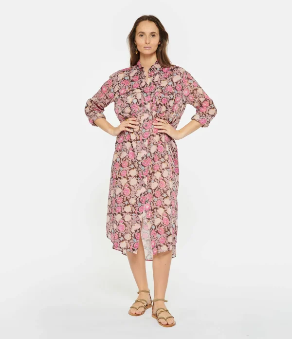 MARANT ÉTOILE Robe Eliane Coton Multicolore 4