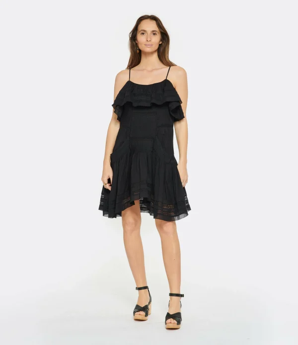 MARANT ÉTOILE Robe Moly Coton Noir 4