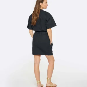 MARANT ÉTOILE Robe Rime Coton Noir Délavé 12