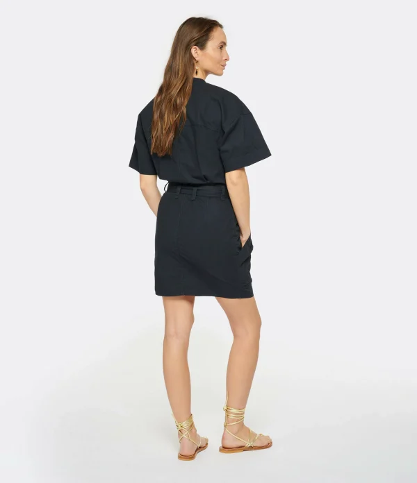 MARANT ÉTOILE Robe Rime Coton Noir Délavé 5