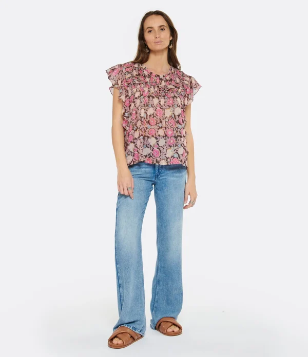 MARANT ÉTOILE Top Layona Coton Fleuri 6