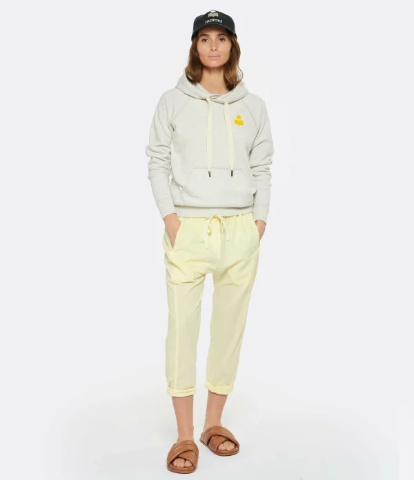 MARANT ÉTOILE Sweatshirt Malibu Coton Écru Jaune 7