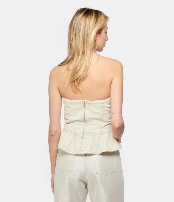 MARANT ÉTOILE Top Solizinia Coton Écru 5