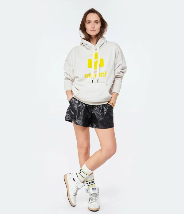 MARANT ÉTOILE Sweatshirt Mansel Coton Écru Jaune 5