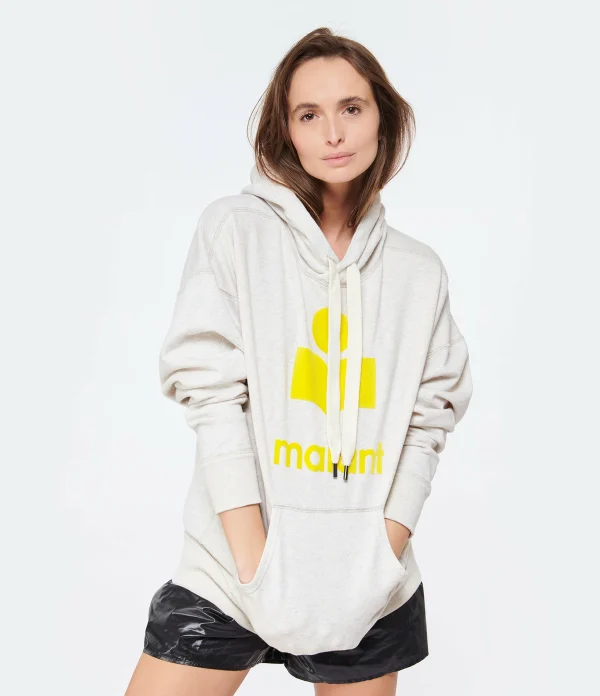 MARANT ÉTOILE Sweatshirt Mansel Coton Écru Jaune 4