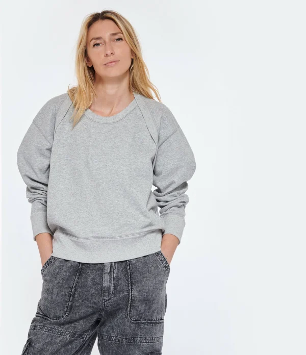 MARANT ÉTOILE Sweatshirt Mazalia Coton Gris 4