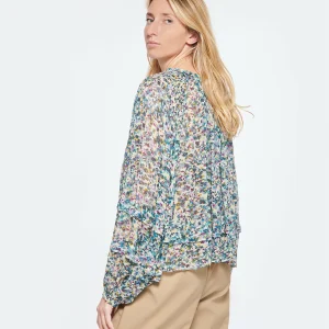 MARANT ÉTOILE Blouse Felipa Imprimé Vert Écru 15