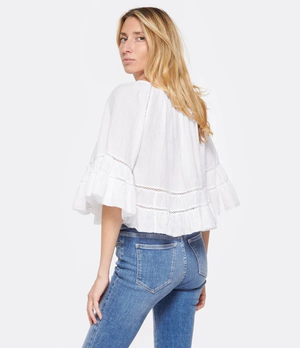 MARANT ÉTOILE Top Liam Coton Blanc 5