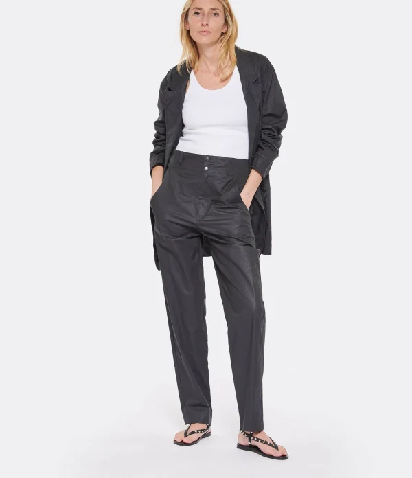 MARANT ÉTOILE Pantalon Faliana Coton Noir 4