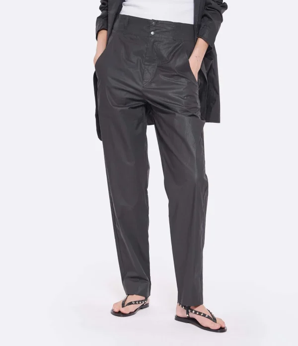 MARANT ÉTOILE Pantalon Faliana Coton Noir 5