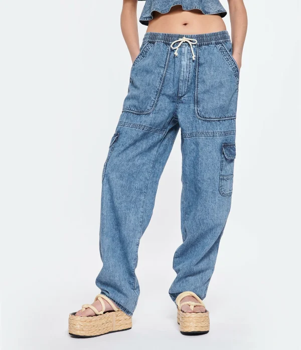 MARANT ÉTOILE Pantalon Viamao Coton Bleu 4