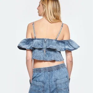 MARANT ÉTOILE Top Voloteo Coton Bleu 13