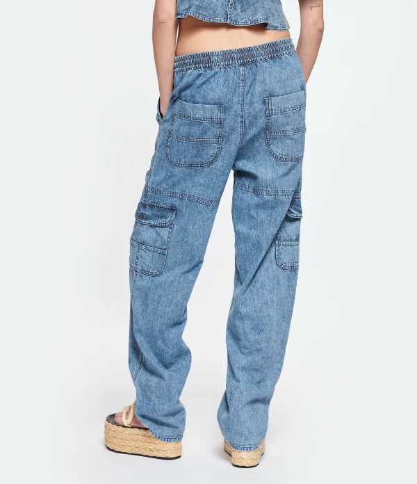 MARANT ÉTOILE Pantalon Viamao Coton Bleu 5