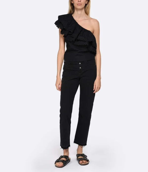 MARANT ÉTOILE Jean Belden Coton Noir Délavé 7