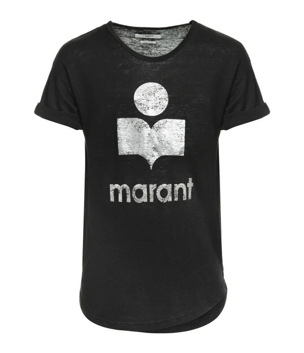 MARANT ÉTOILE Tee-shirt Koldi Lin Noir Argenté 1