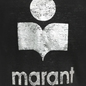 MARANT ÉTOILE Tee-shirt Koldi Lin Noir Argenté 9