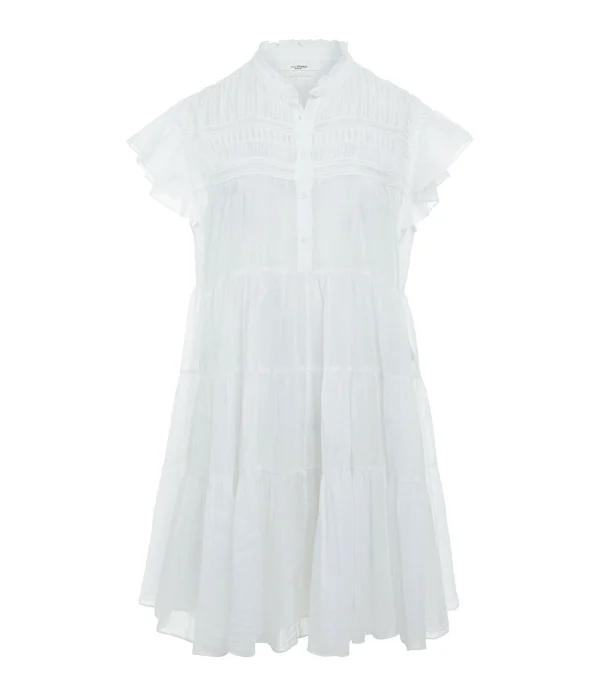 MARANT ÉTOILE Robe Lanikaye Coton Blanc 1