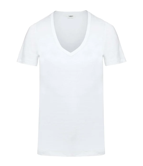 MARANT ÉTOILE Tee-shirt Kranger Lin Blanc 1