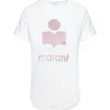 MARANT ÉTOILE Tee-shirt Koldi Lin Blanc Rose 14