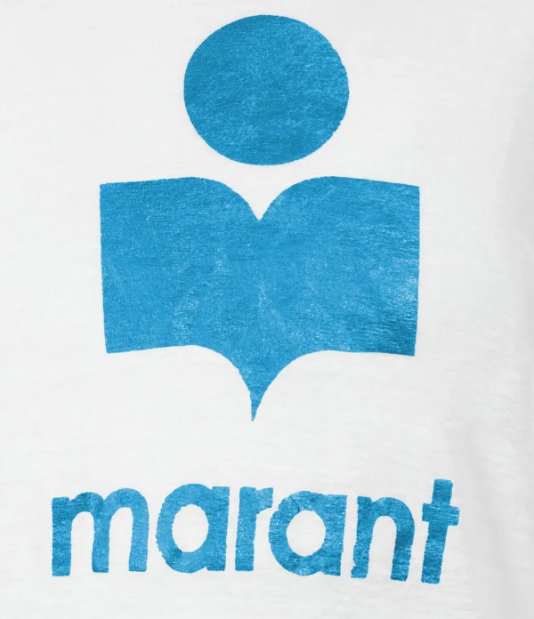 MARANT ÉTOILE Tee-shirt Klowia Lin Blanc Bleu 3