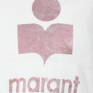 MARANT ÉTOILE Tee-shirt Klowia Lin Blanc Rose 10