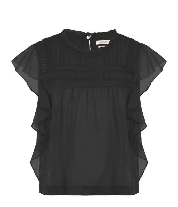 MARANT ÉTOILE Top Layona Coton Organique Noir 1