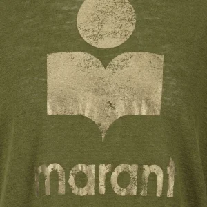 MARANT ÉTOILE Tee-shirt Klowia Lin Kaki Doré 9